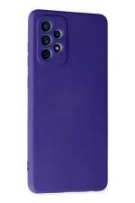 Newface Samsung Galaxy A72 Kılıf Nano içi Kadife Silikon - Mor - Görsel 2