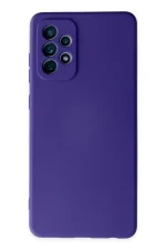 Newface Samsung Galaxy A72 Kılıf Nano içi Kadife Silikon - Mor