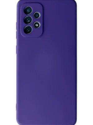 Newface Samsung Galaxy A72 Kılıf Nano içi Kadife Silikon - Mor
