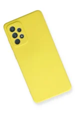 Newface Samsung Galaxy A72 Kılıf Nano içi Kadife Silikon - Sarı - Görsel 3