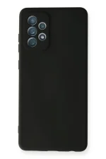Newface Samsung Galaxy A72 Kılıf Nano içi Kadife Silikon - Siyah