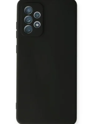 Newface Samsung Galaxy A72 Kılıf Nano içi Kadife Silikon - Siyah