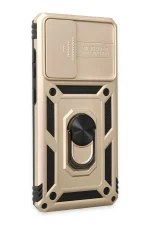 Newface Samsung Galaxy A72 Kılıf Pars Lens Yüzüklü Silikon - Gold - Görsel 3