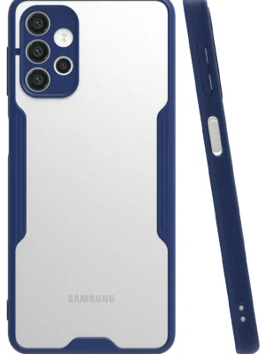 Newface Samsung Galaxy A72 Kılıf Platin Silikon - Lacivert