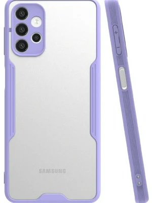 Newface Samsung Galaxy A72 Kılıf Platin Silikon - Lila