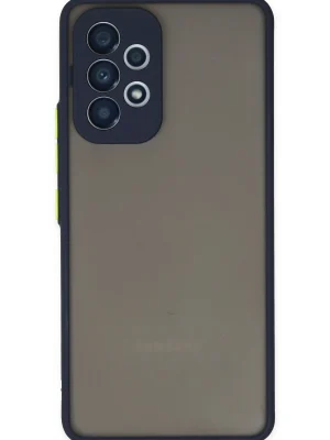 Newface Samsung Galaxy A73 5G Kılıf Montreal Silikon Kapak - Lacivert