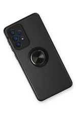 Newface Samsung Galaxy A73 5G Kılıf Montreal Yüzüklü Silikon Kapak - Siyah - Görsel 2