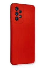 Newface Samsung Galaxy A73 5G Kılıf Nano içi Kadife Silikon - Kırmızı - Görsel 2