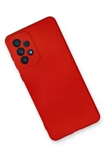 Newface Samsung Galaxy A73 5G Kılıf Nano içi Kadife Silikon - Kırmızı - Görsel 3