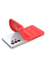 Newface Samsung Galaxy A73 5G Kılıf Optimum Silikon - Kırmızı - Görsel 4