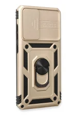 Newface Samsung Galaxy A73 5G Kılıf Pars Lens Yüzüklü Silikon - Gold - Görsel 3