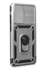 Newface Samsung Galaxy A73 5G Kılıf Pars Lens Yüzüklü Silikon - Gümüş - Görsel 2