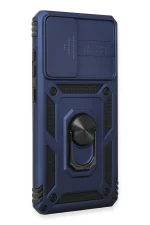 Newface Samsung Galaxy A73 5G Kılıf Pars Lens Yüzüklü Silikon - Lacivert - Görsel 2