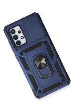 Newface Samsung Galaxy A73 5G Kılıf Pars Lens Yüzüklü Silikon - Lacivert - Görsel 3