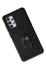 Newface Samsung Galaxy A73 5G Kılıf Pars Lens Yüzüklü Silikon - Siyah - Görsel 3