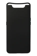 Newface Samsung Galaxy A80 Kılıf Nano içi Kadife Silikon - Siyah