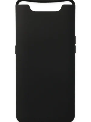 Newface Samsung Galaxy A80 Kılıf Nano içi Kadife Silikon - Siyah