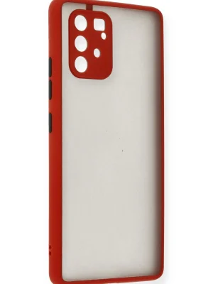 Newface Samsung Galaxy A91 / S10 Lite Kılıf Montreal Silikon Kapak - Kırmızı