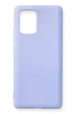 Newface Samsung Galaxy A91 / S10 Lite Kılıf Nano içi Kadife Silikon - Lila