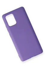 Newface Samsung Galaxy A91 / S10 Lite Kılıf Nano içi Kadife Silikon - Mor - Görsel 3