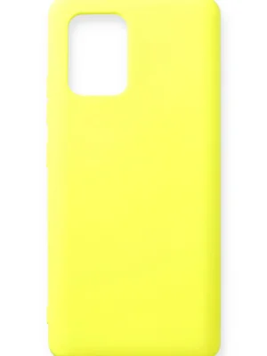 Newface Samsung Galaxy A91 / S10 Lite Kılıf Nano içi Kadife Silikon - Sarı