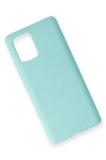 Newface Samsung Galaxy A91 / S10 Lite Kılıf Nano içi Kadife Silikon - Turkuaz - Görsel 3