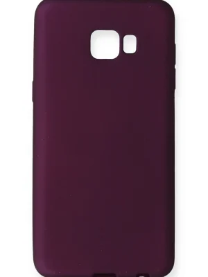 Newface Samsung Galaxy C7 Pro Kılıf First Silikon - Mürdüm