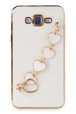 Newface Samsung Galaxy J7 Kılıf Esila Silikon - Beyaz