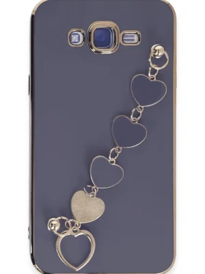 Newface Samsung Galaxy J7 Kılıf Esila Silikon - Gri