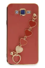 Newface Samsung Galaxy J7 Kılıf Esila Silikon - Kırmızı