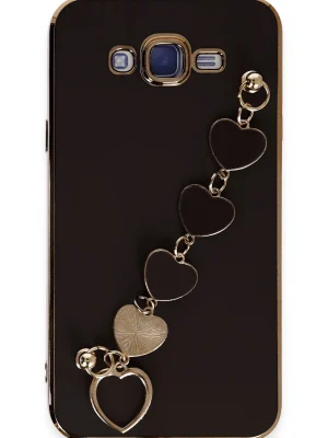 Newface Samsung Galaxy J7 Kılıf Esila Silikon - Siyah