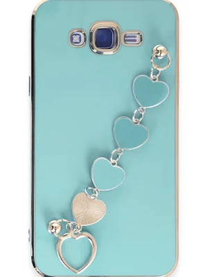 Newface Samsung Galaxy J7 Kılıf Esila Silikon - Su Yeşili