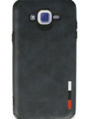 Newface Samsung Galaxy J7 Kılıf Loop Deri Silikon - Lacivert