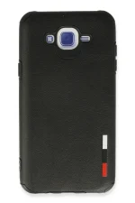 Newface Samsung Galaxy J7 Kılıf Loop Deri Silikon - Siyah