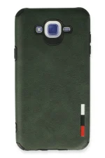 Newface Samsung Galaxy J7 Kılıf Loop Deri Silikon - Yeşil