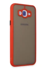 Newface Samsung Galaxy J7 Kılıf Montreal Silikon Kapak - Kırmızı - Görsel 2