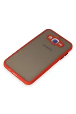 Newface Samsung Galaxy J7 Kılıf Montreal Silikon Kapak - Kırmızı - Görsel 4