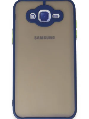 Newface Samsung Galaxy J7 Kılıf Montreal Silikon Kapak - Lacivert