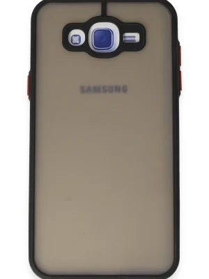 Newface Samsung Galaxy J7 Kılıf Montreal Silikon Kapak - Siyah