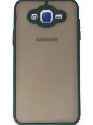 Newface Samsung Galaxy J7 Kılıf Montreal Silikon Kapak - Yeşil
