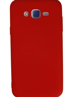 Newface Samsung Galaxy J7 Kılıf Nano içi Kadife Silikon - Kırmızı