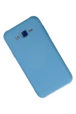 Newface Samsung Galaxy J7 Kılıf Nano içi Kadife Silikon - Mavi - Görsel 2