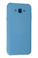 Newface Samsung Galaxy J7 Kılıf Nano içi Kadife Silikon - Mavi - Görsel 3