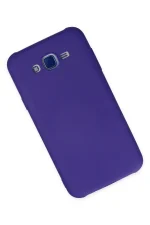 Newface Samsung Galaxy J7 Kılıf Nano içi Kadife Silikon - Mor - Görsel 2