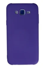 Newface Samsung Galaxy J7 Kılıf Nano içi Kadife Silikon - Mor