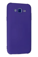 Newface Samsung Galaxy J7 Kılıf Nano içi Kadife Silikon - Mor - Görsel 3