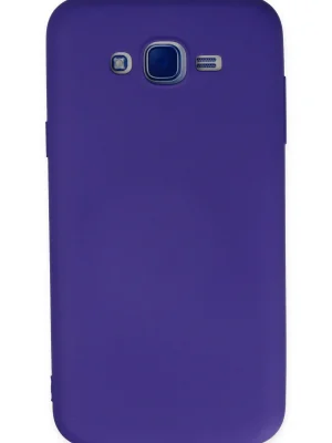 Newface Samsung Galaxy J7 Kılıf Nano içi Kadife Silikon - Mor