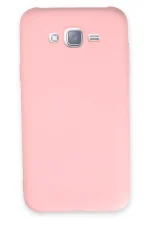 Newface Samsung Galaxy J7 Kılıf Nano içi Kadife Silikon - Pudra