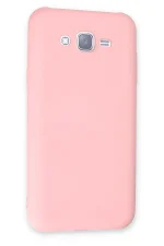 Newface Samsung Galaxy J7 Kılıf Nano içi Kadife Silikon - Pudra - Görsel 3