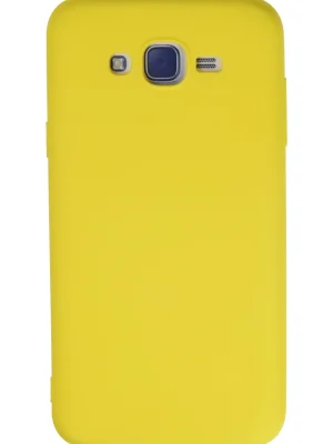 Newface Samsung Galaxy J7 Kılıf Nano içi Kadife Silikon - Sarı